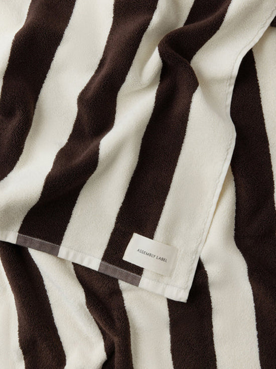 Assembly - Signature Stripe Beach Towel - Ganache / Cream