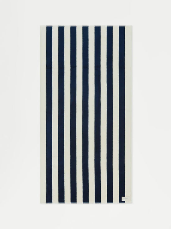 Assembly - Signature Stripe Beach Towel - True Navy / Cream