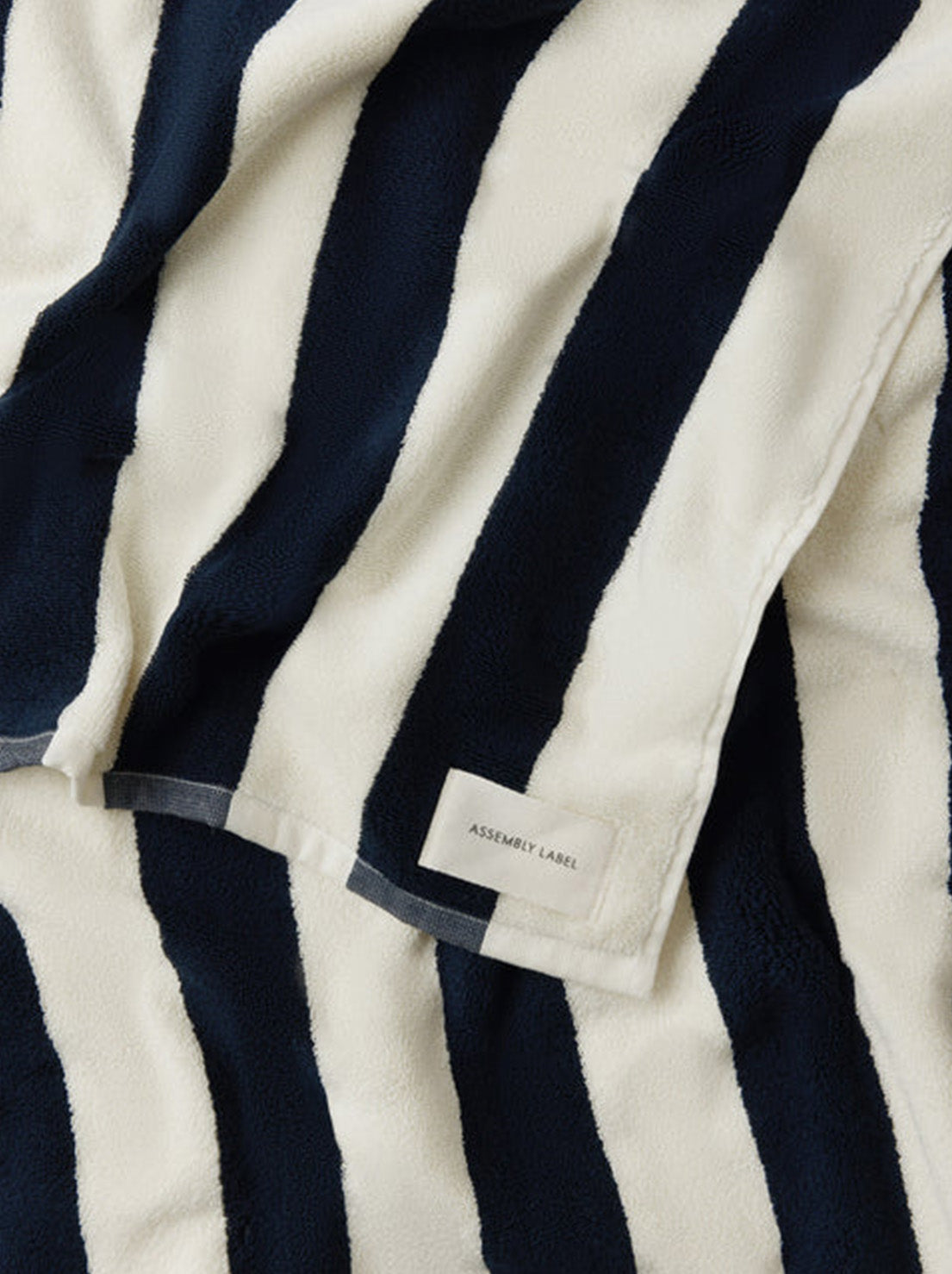 Assembly - Signature Stripe Beach Towel - True Navy / Cream
