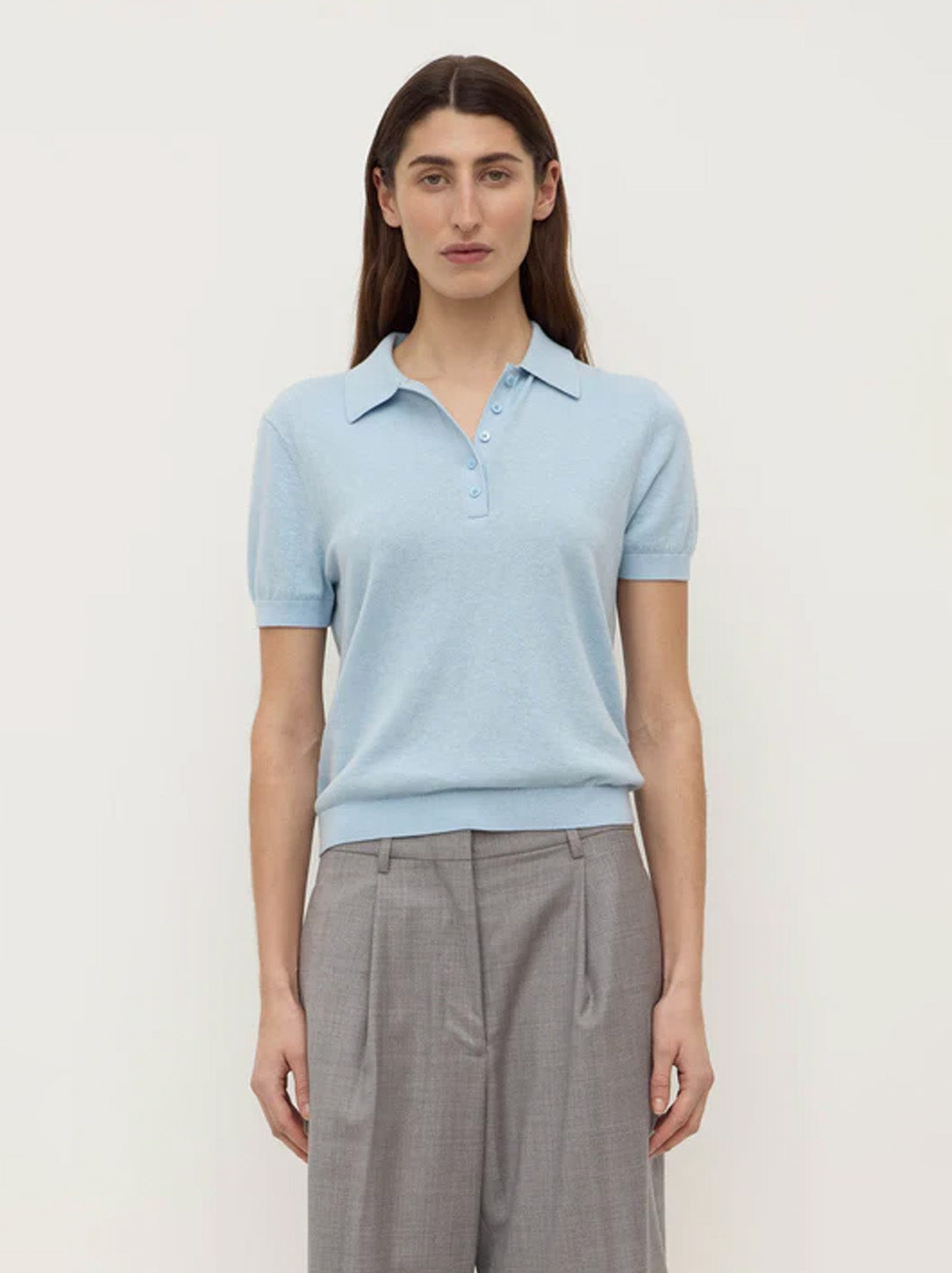 Assembly - Sloane Cotton Cashmere Polo - Salt