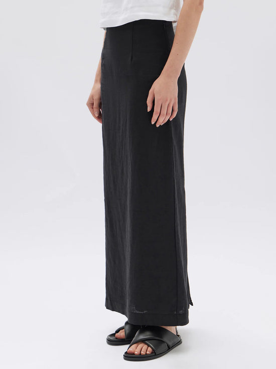 Assembly - Solis Linen Maxi Skirt - Black