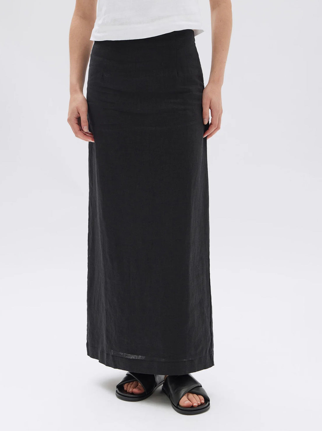 Assembly - Solis Linen Maxi Skirt - Black