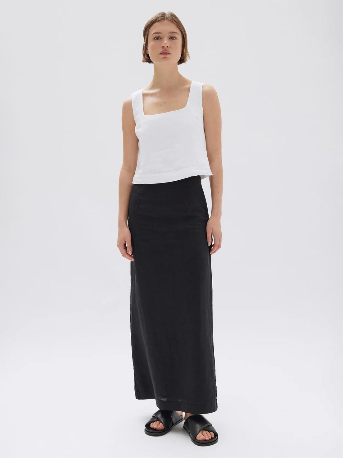 Assembly - Solis Linen Maxi Skirt - Black