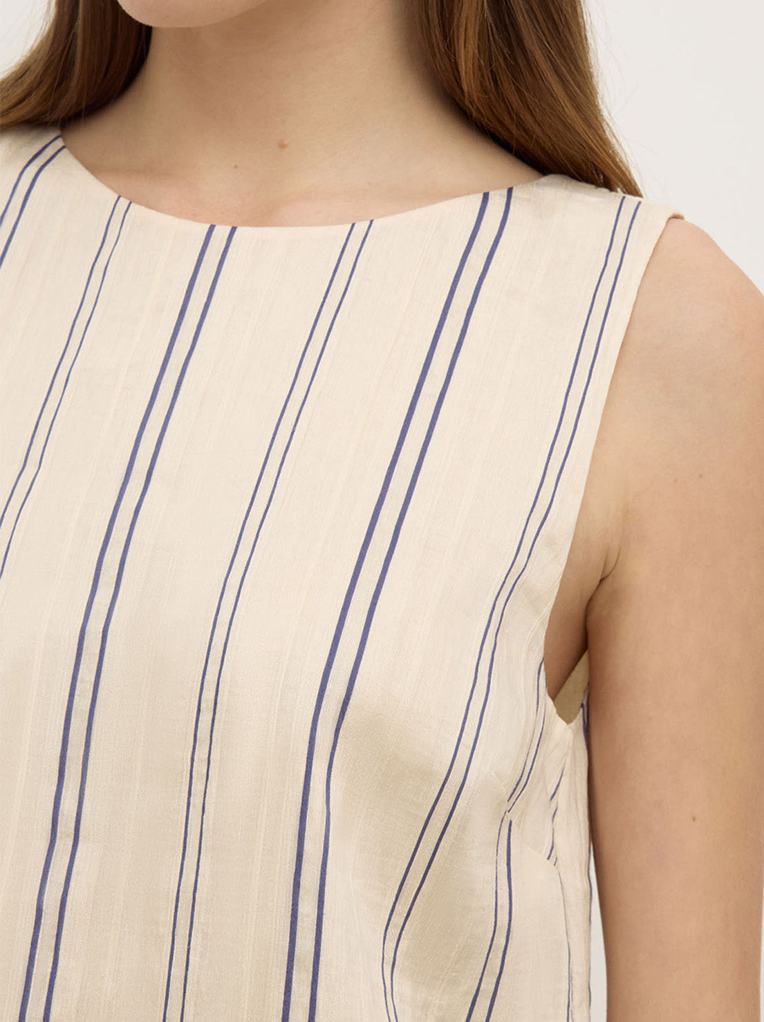 Assembly - Ulani Stripe Mini Dress - Cream / Blue