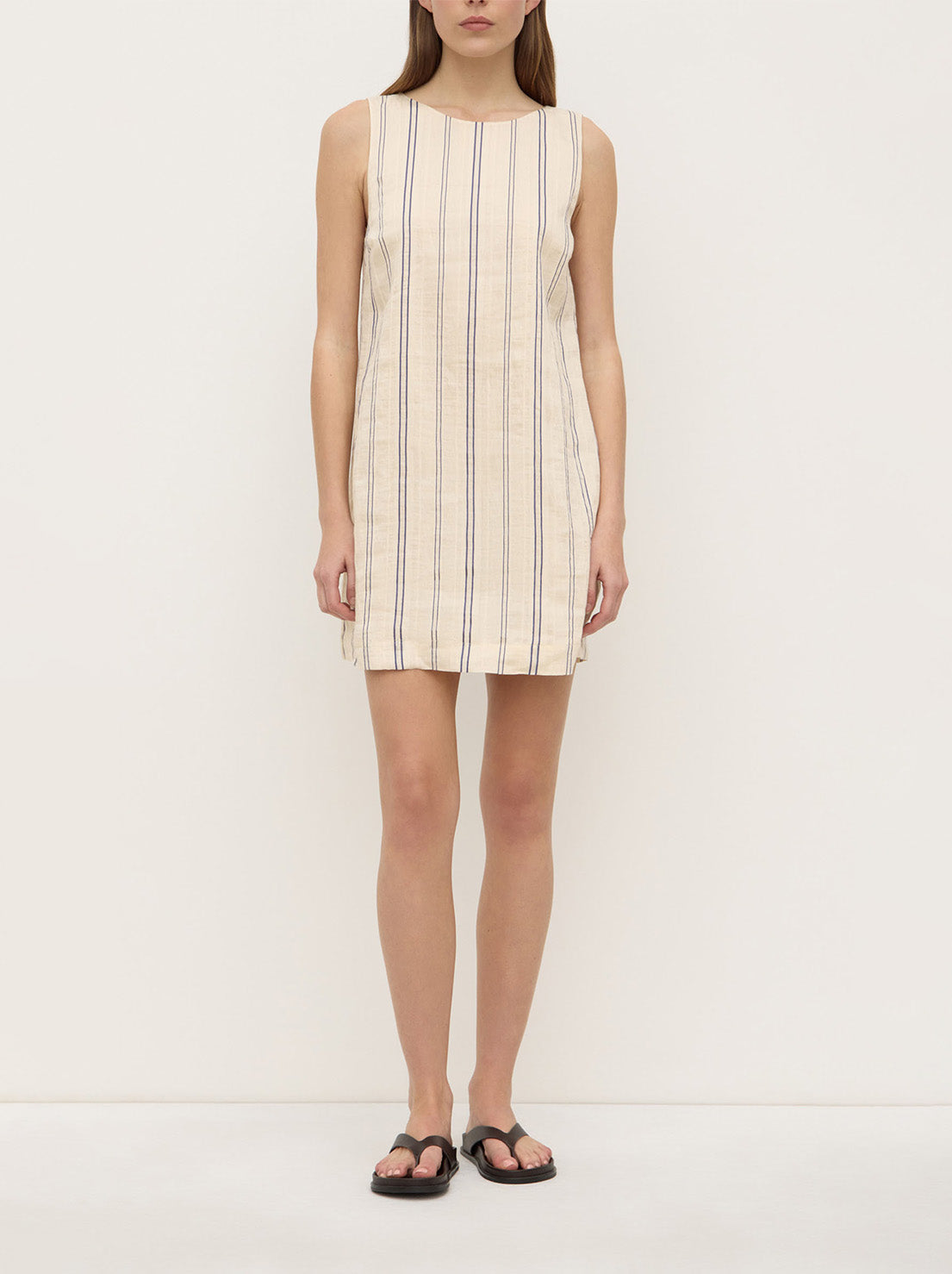 Assembly - Ulani Stripe Mini Dress - Cream / Blue