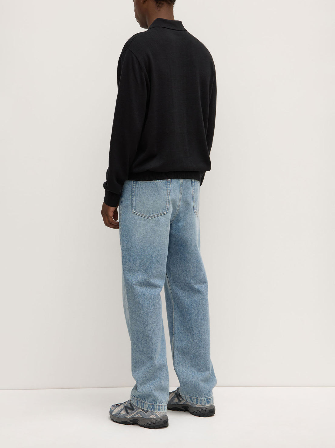 Assembly - Will Cotton Linen Knit Polo - Black