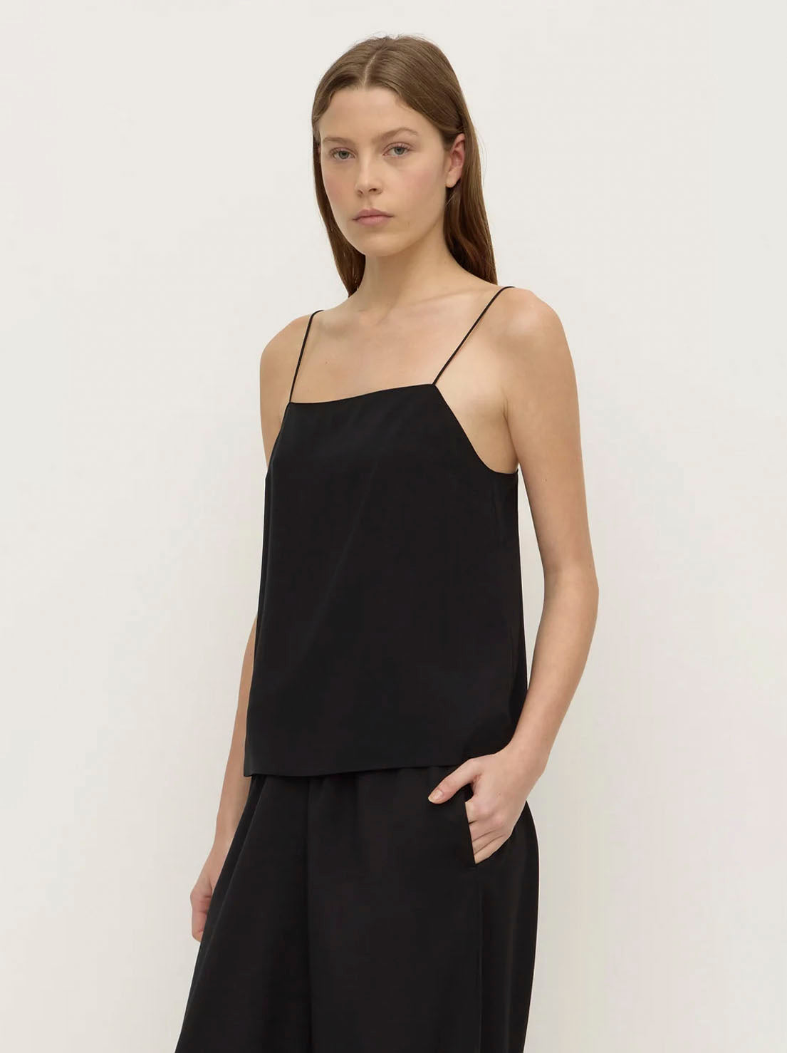 Assembly Label - Aime Silk Tank - Black