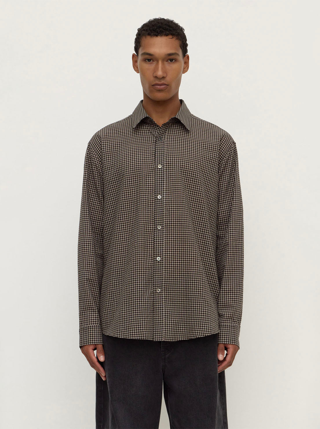 Assembly Label - Alta Check Long Sleeve Shirt - Brown / Black