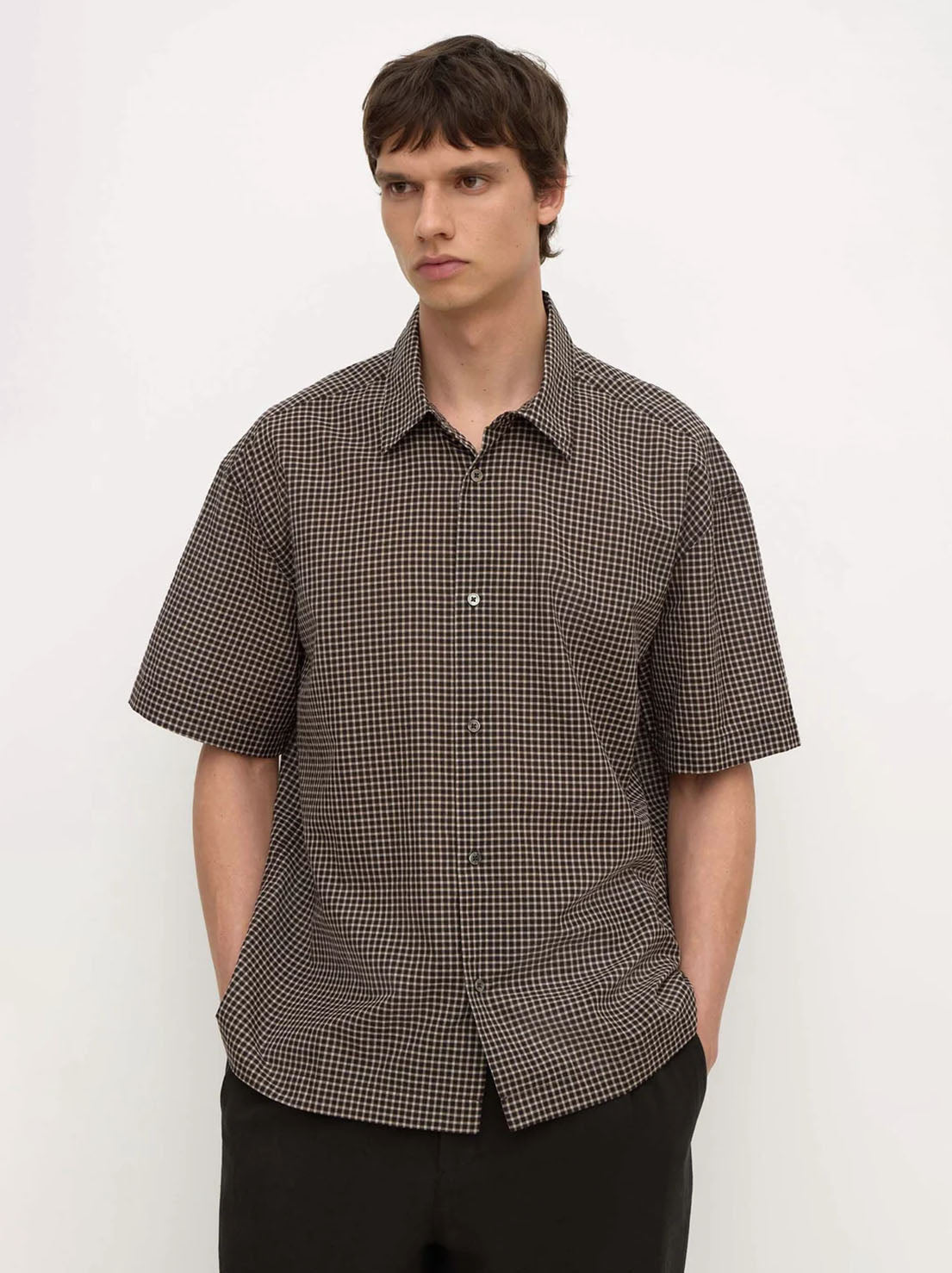 Assembly Label - Alta Check Short Sleeve Shirt - Brown / Black