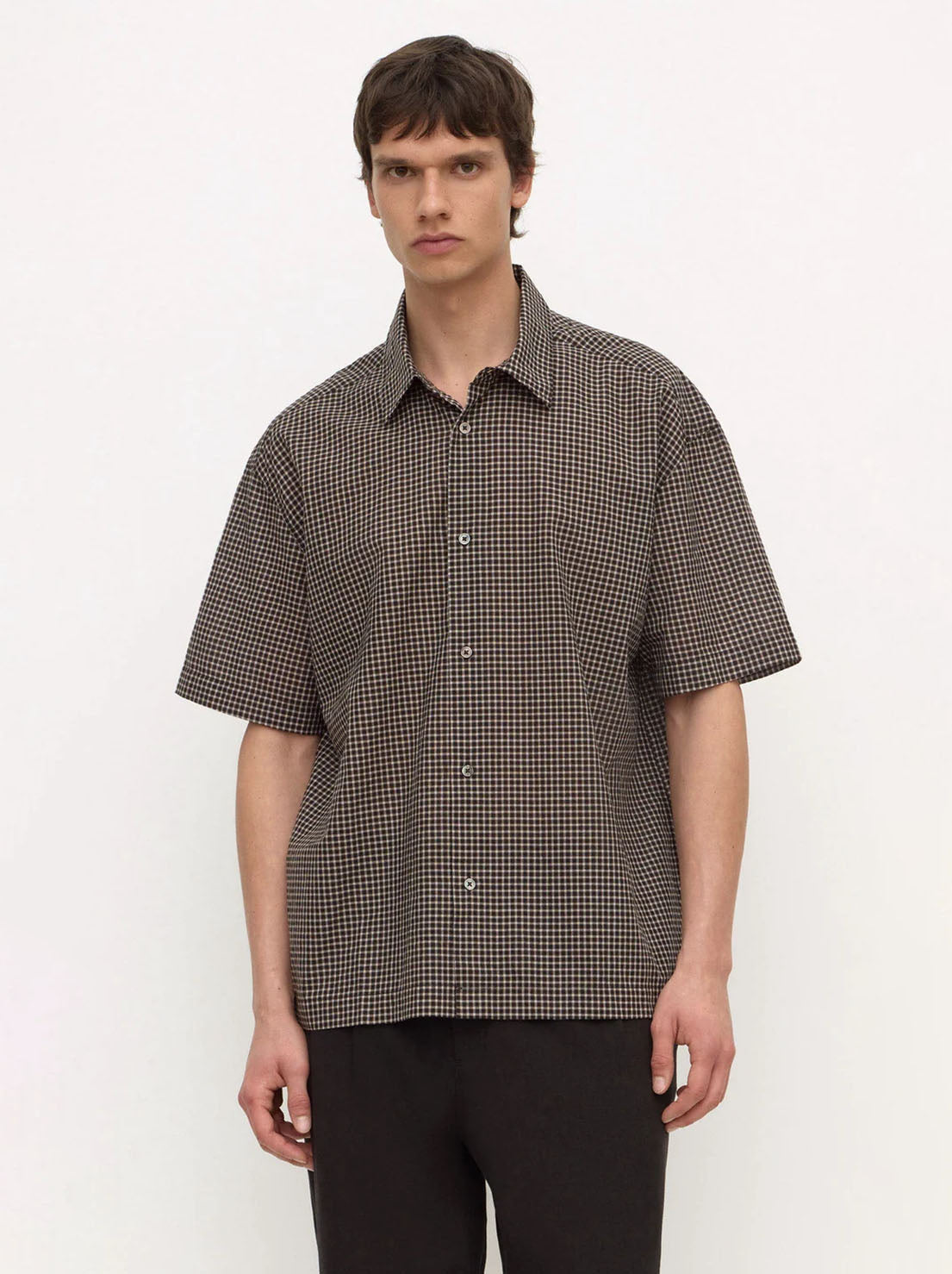 Assembly Label - Alta Check Short Sleeve Shirt - Brown / Black