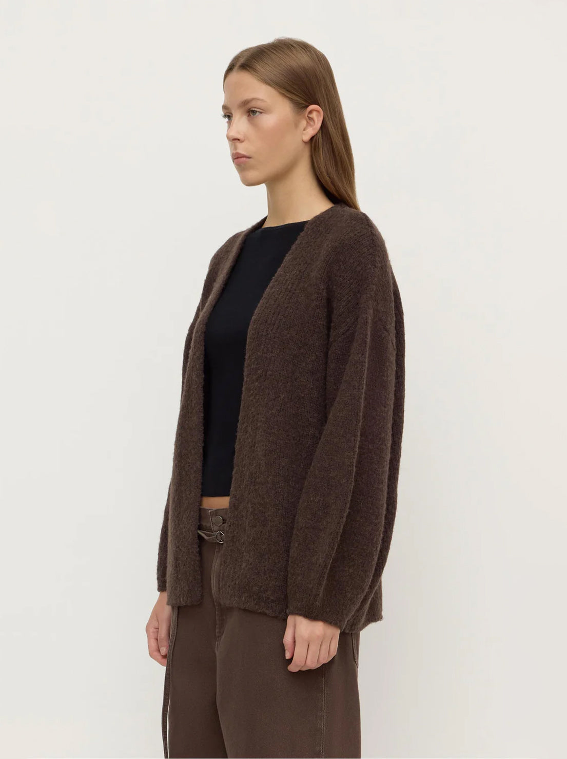 Assembly Label - Ariel Knit Cardigan - Dark Choc