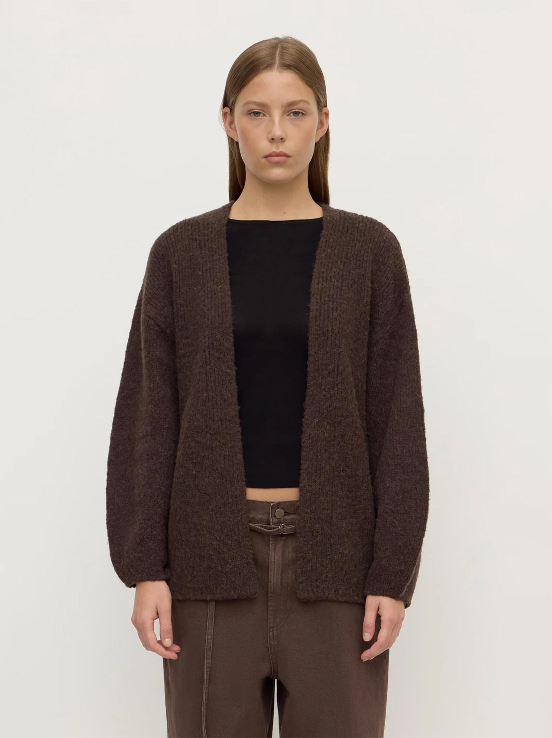 Assembly Label - Ariel Knit Cardigan - Dark Choc