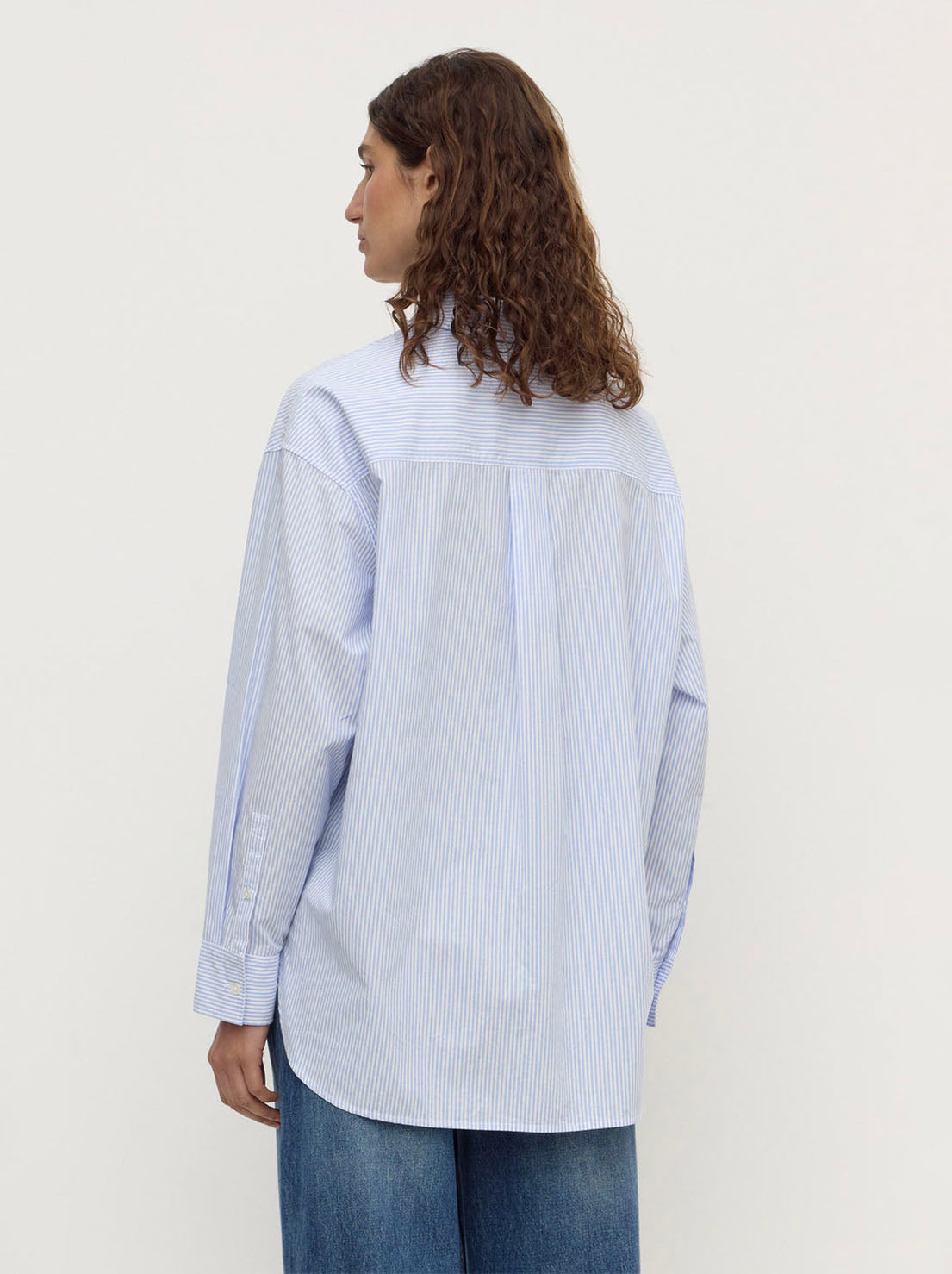 Assembly Label - Avoca Stripe Long Sleeve Shirt - Blue / White Stripe