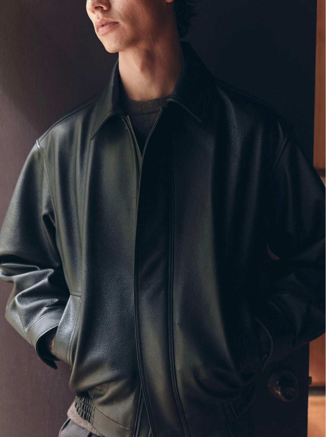 Assembly Label - Bank Leather Jacket - Black