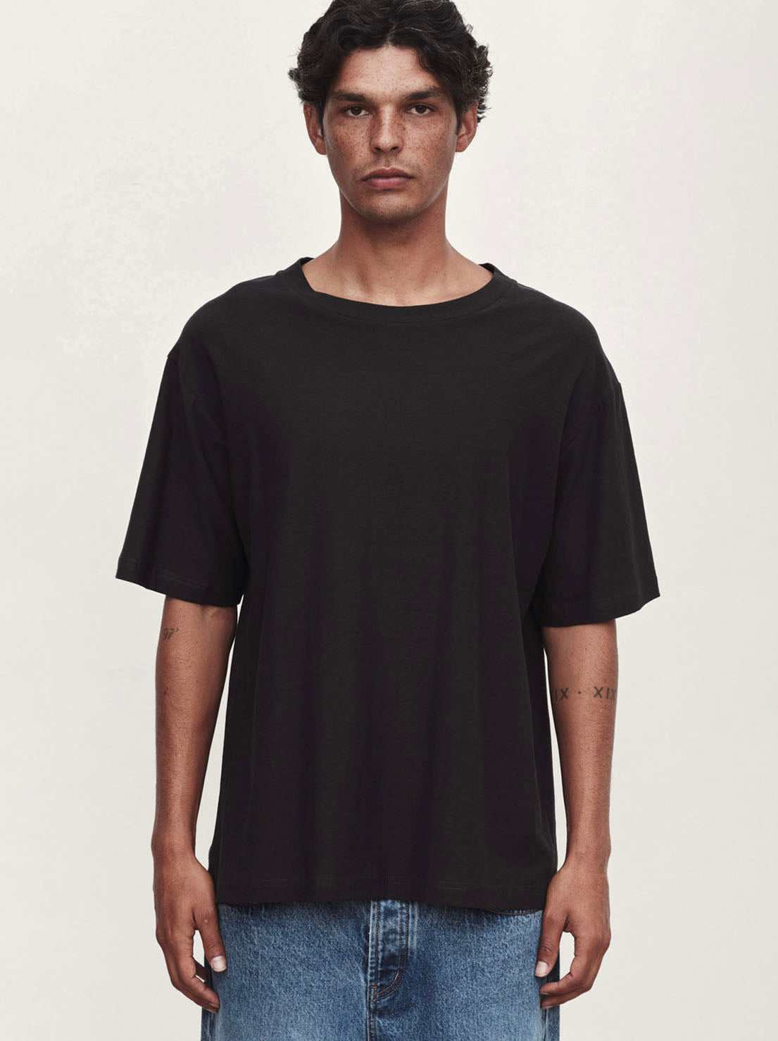 Assembly Label - Billie Cotton Hemp Short Sleeve Tee - Washed Black