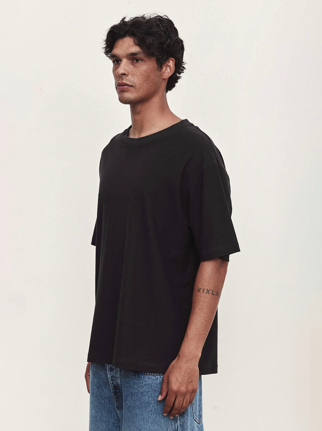 Assembly Label - Billie Cotton Hemp Short Sleeve Tee - Washed Black