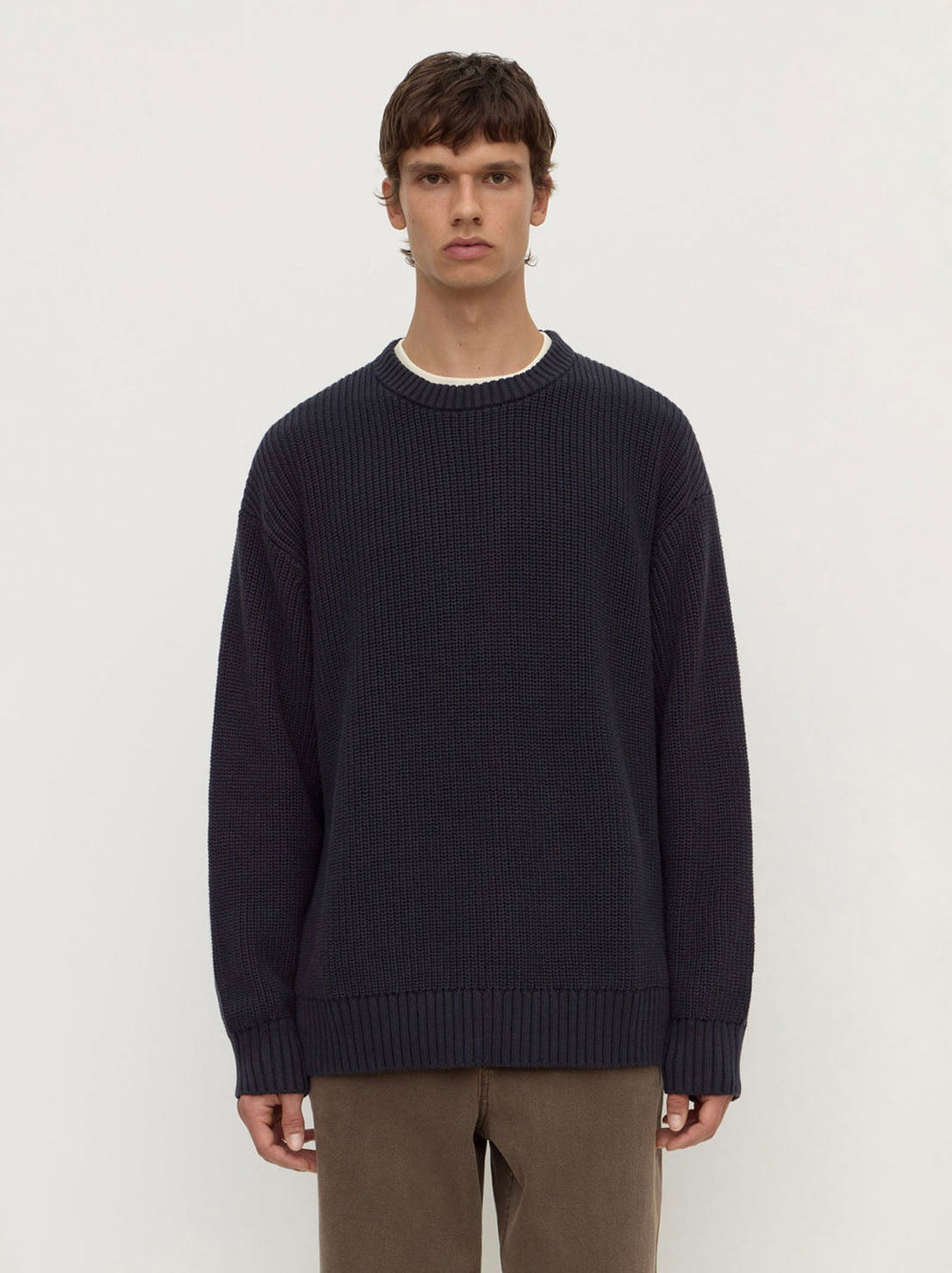 Assembly Label - Carson Cotton Rib Knit - True Navy