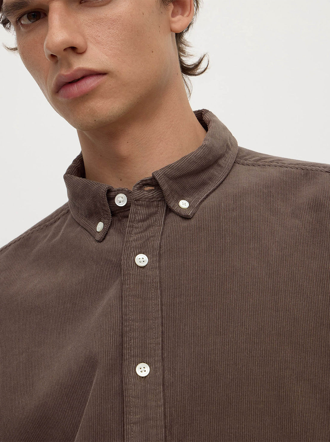 Assembly Label - Cord Long Sleeve Shirt - Bark