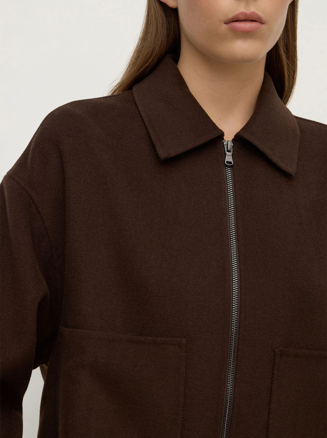 Assembly Label - Dallas Wool Jacket - Dark Choc