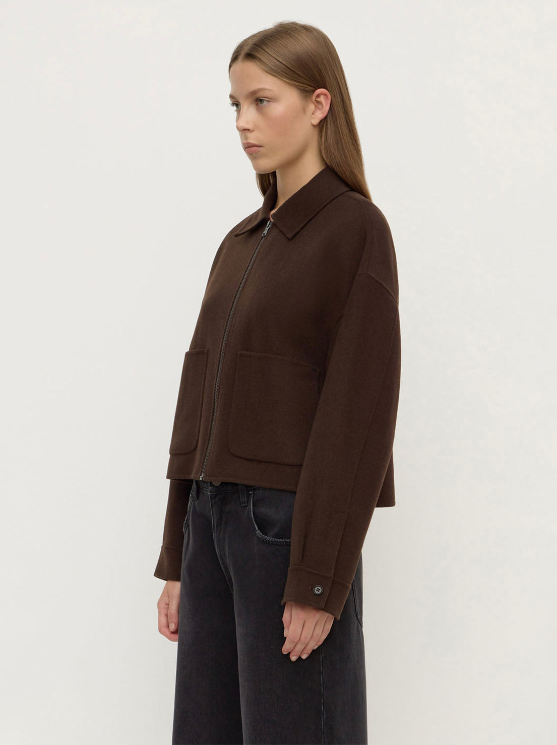 Assembly Label - Dallas Wool Jacket - Dark Choc