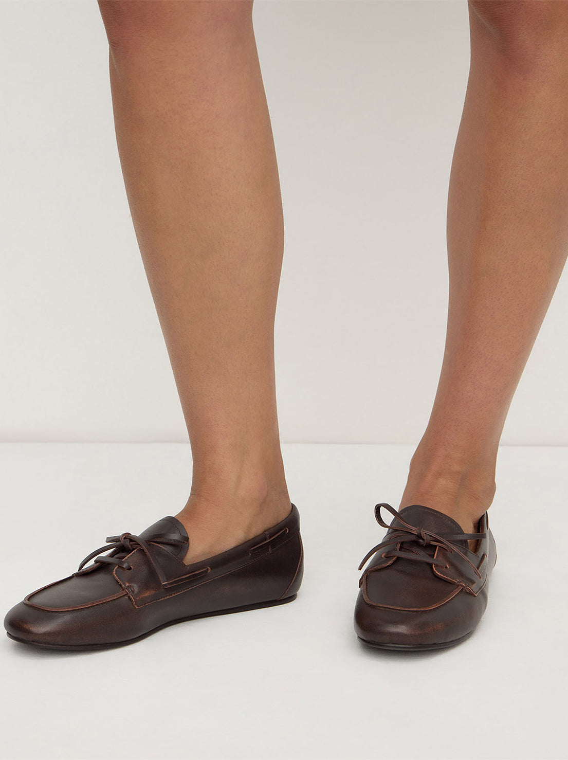 Assembly Label - Devon Leather Boat Shoe - Washed Ganache