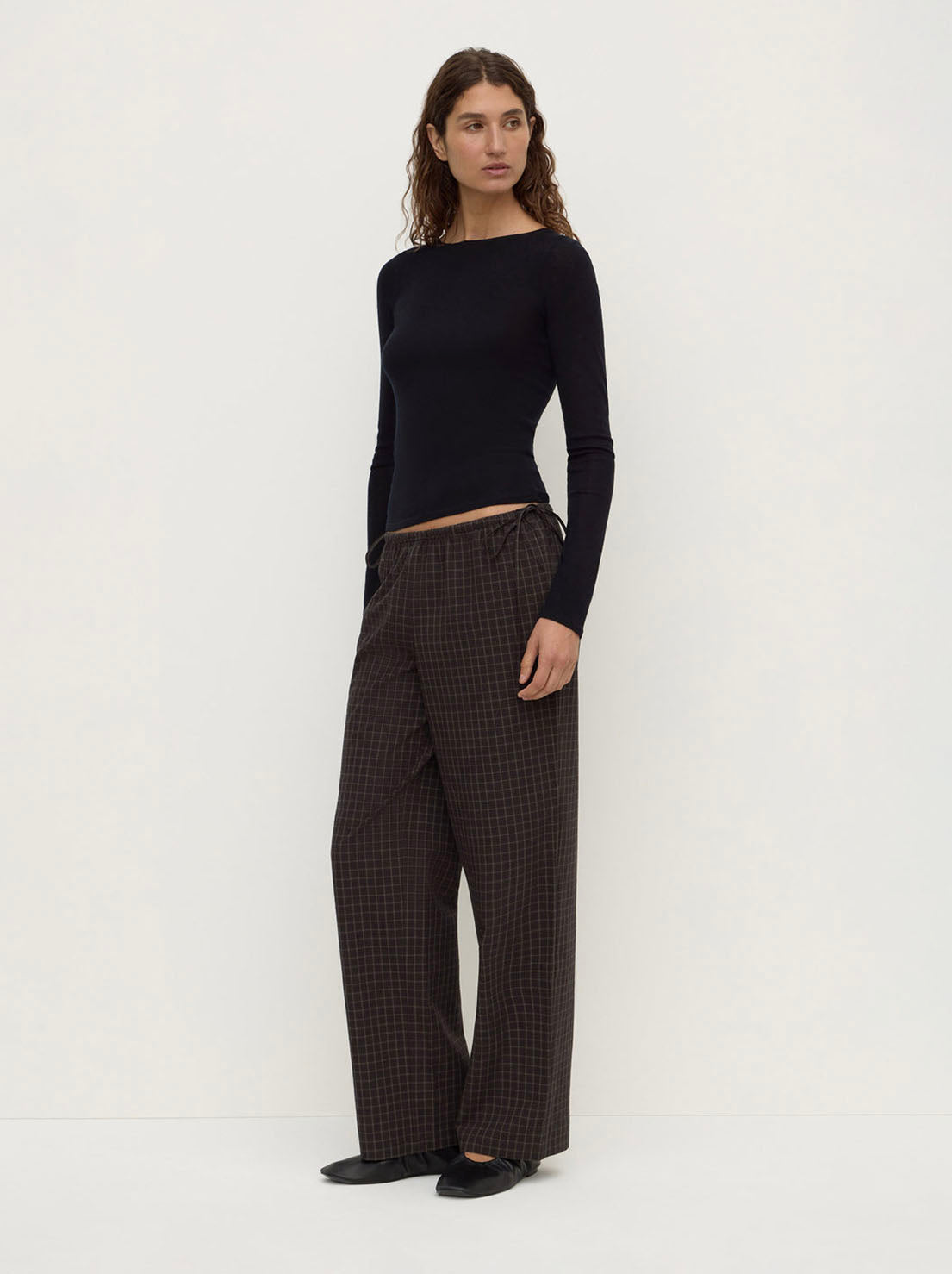 Assembly Label - Eddie Check Pant - Brown/Black