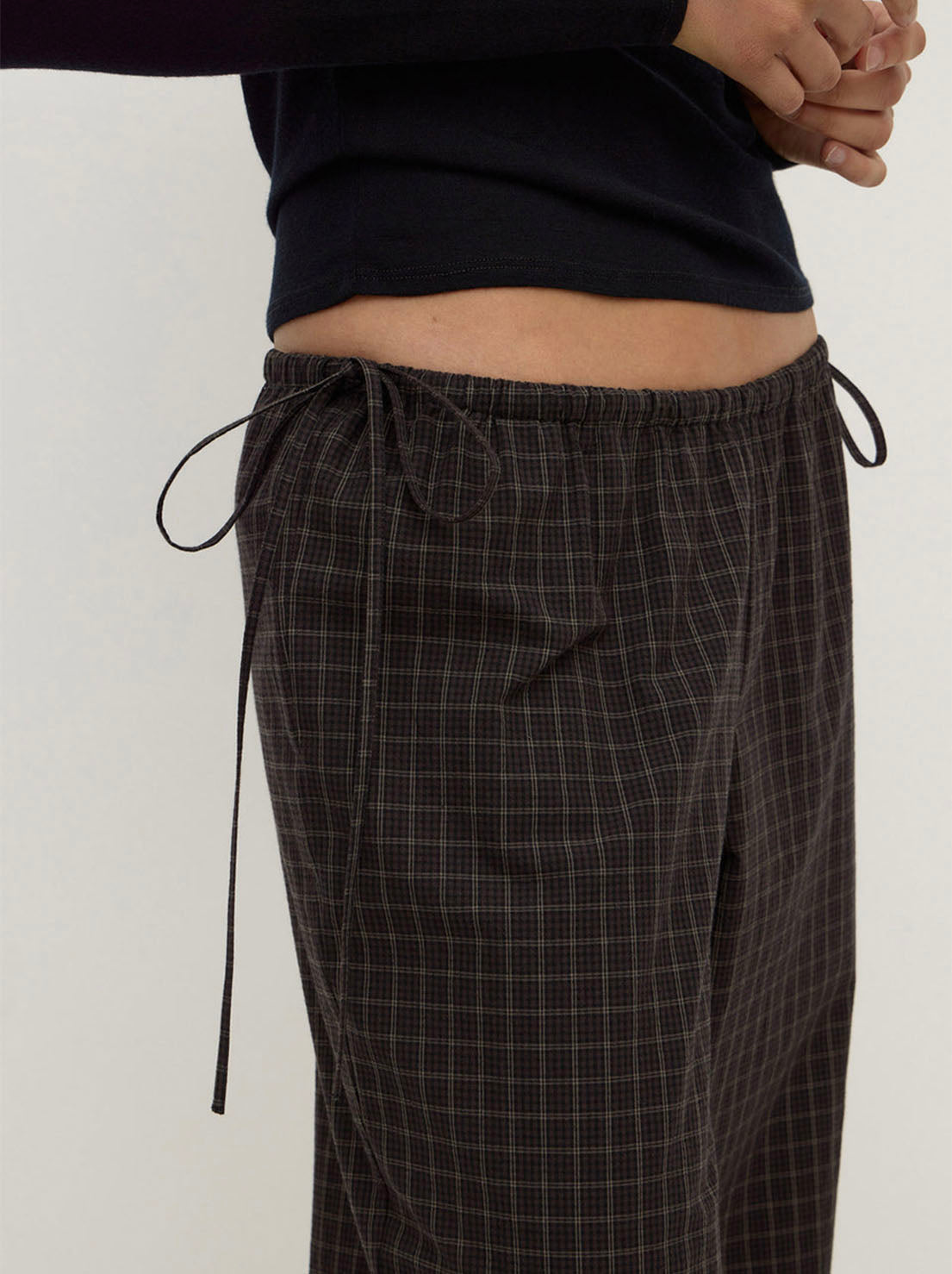 Assembly Label - Eddie Check Pant - Brown/Black
