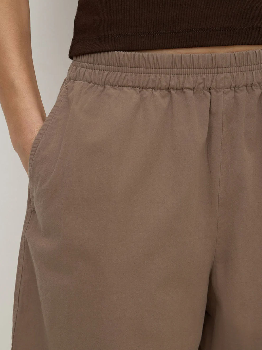 Assembly Label - Elaine Washed Cotton Pant - Dark Sand