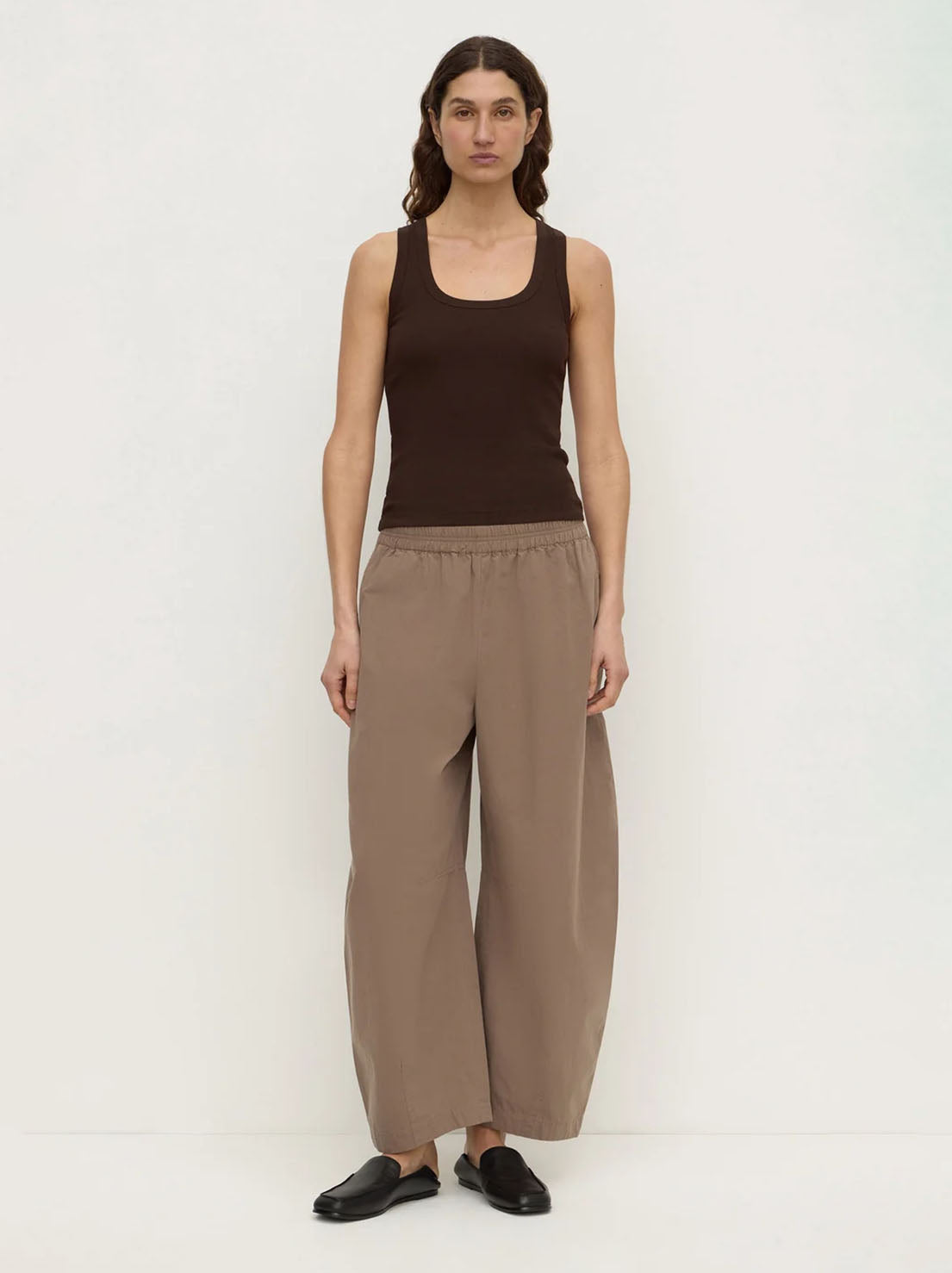 Assembly Label - Elaine Washed Cotton Pant - Dark Sand