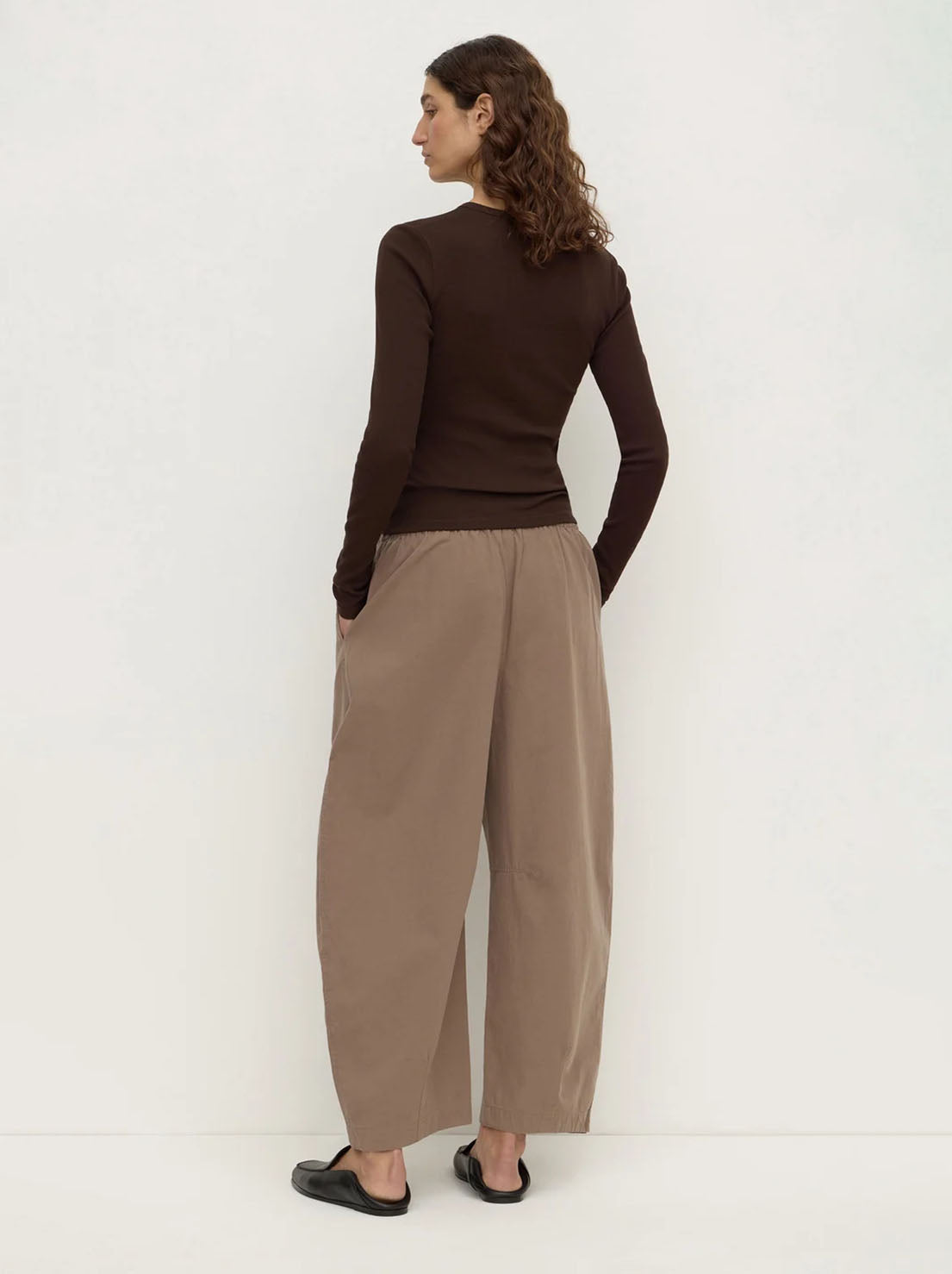 Assembly Label - Elaine Washed Cotton Pant - Dark Sand