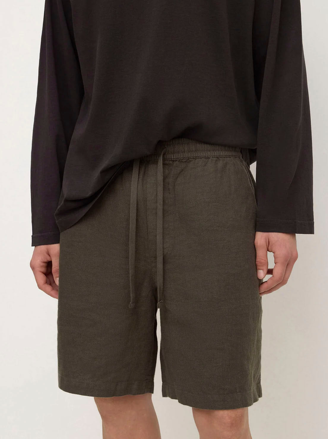 Assembly Label - Finley Linen Short - Dark Military