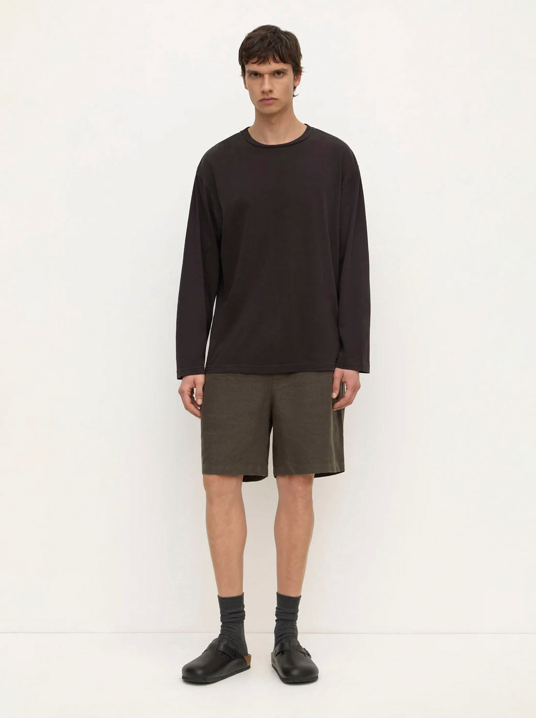 Assembly Label - Finley Linen Short - Dark Military