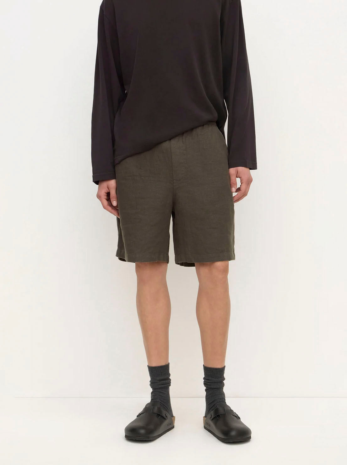 Assembly Label - Finley Linen Short - Dark Military
