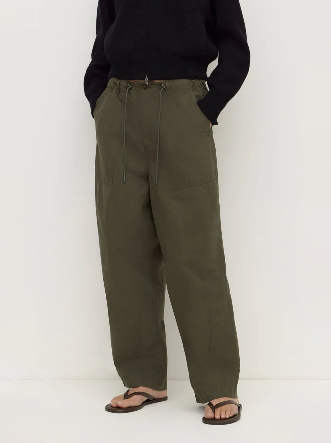 Assembly Label - Gigi Cotton Utility Pant - Dark Military
