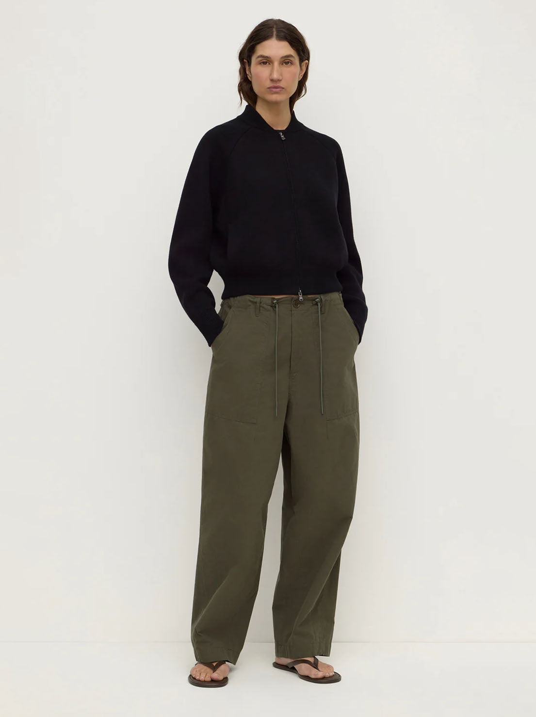 Assembly Label - Gigi Cotton Utility Pant - Dark Military