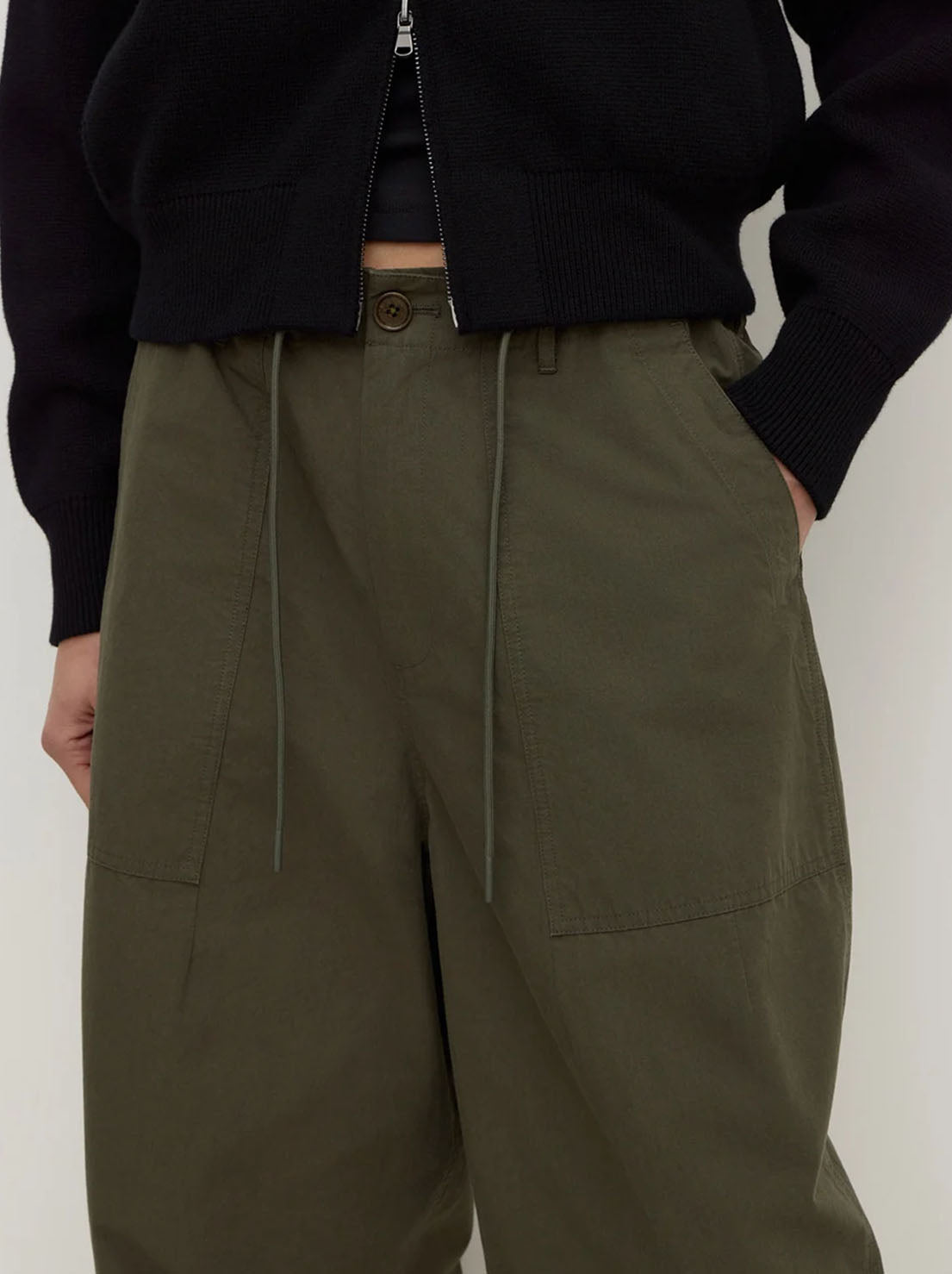 Assembly Label - Gigi Cotton Utility Pant - Dark Military
