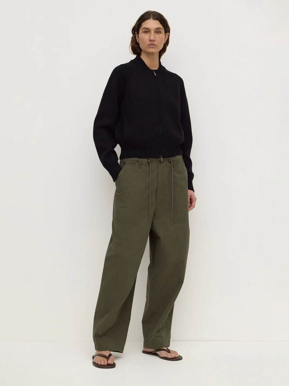 Assembly Label - Gigi Cotton Utility Pant - Dark Military
