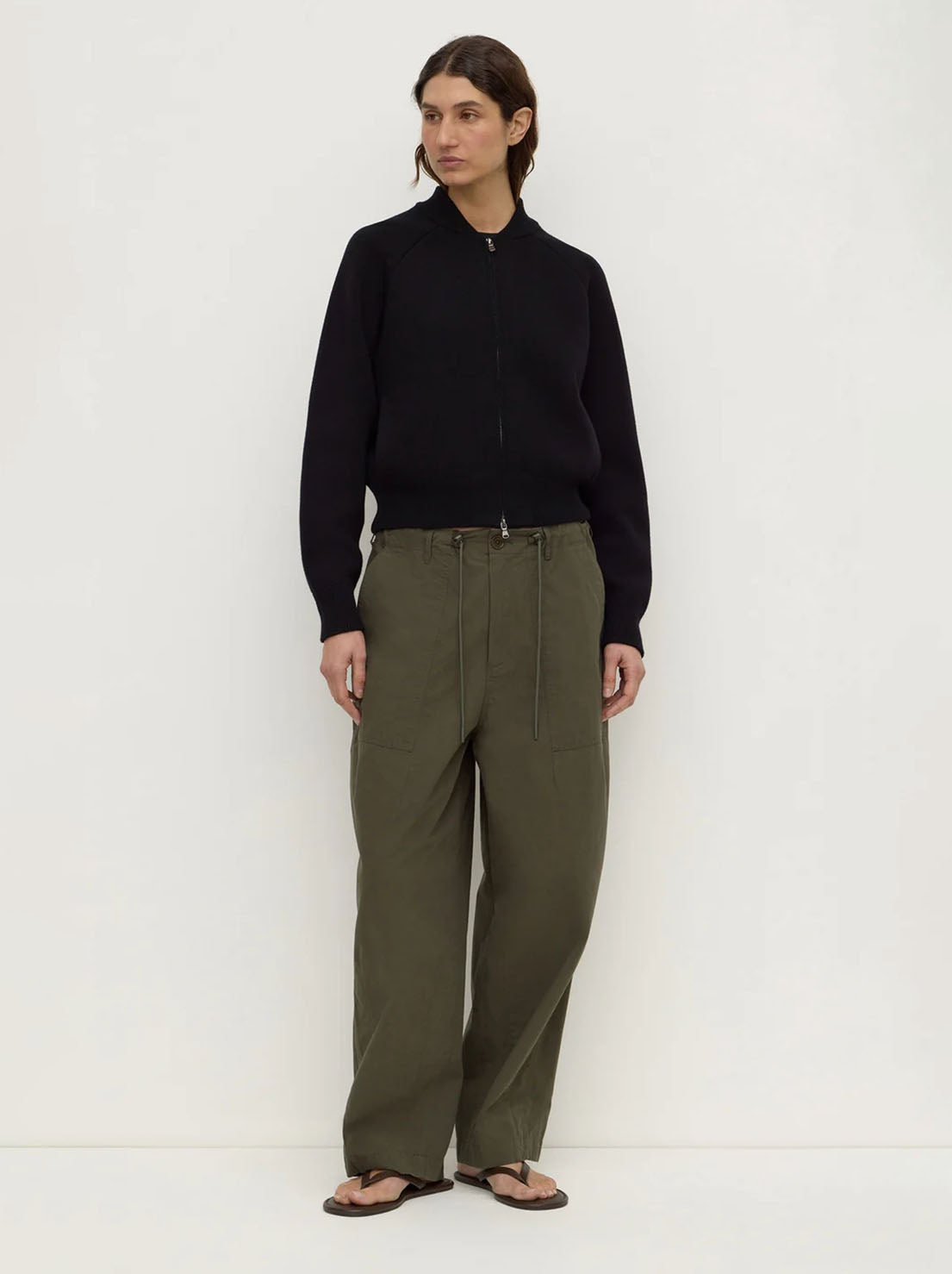 Assembly Label - Gigi Cotton Utility Pant - Dark Military