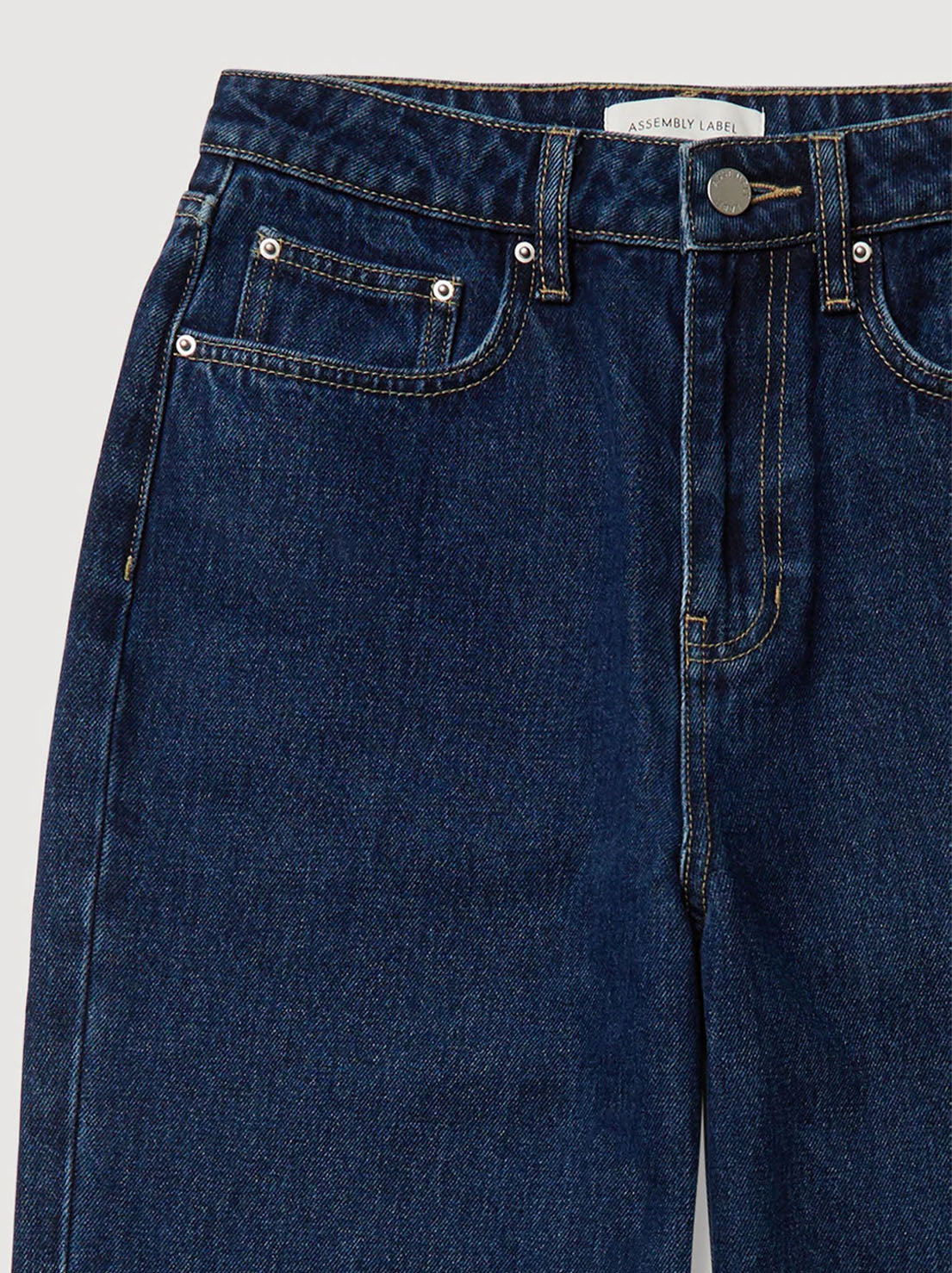 Assembly Label - High Rise Straight Jean - Heritage Blue