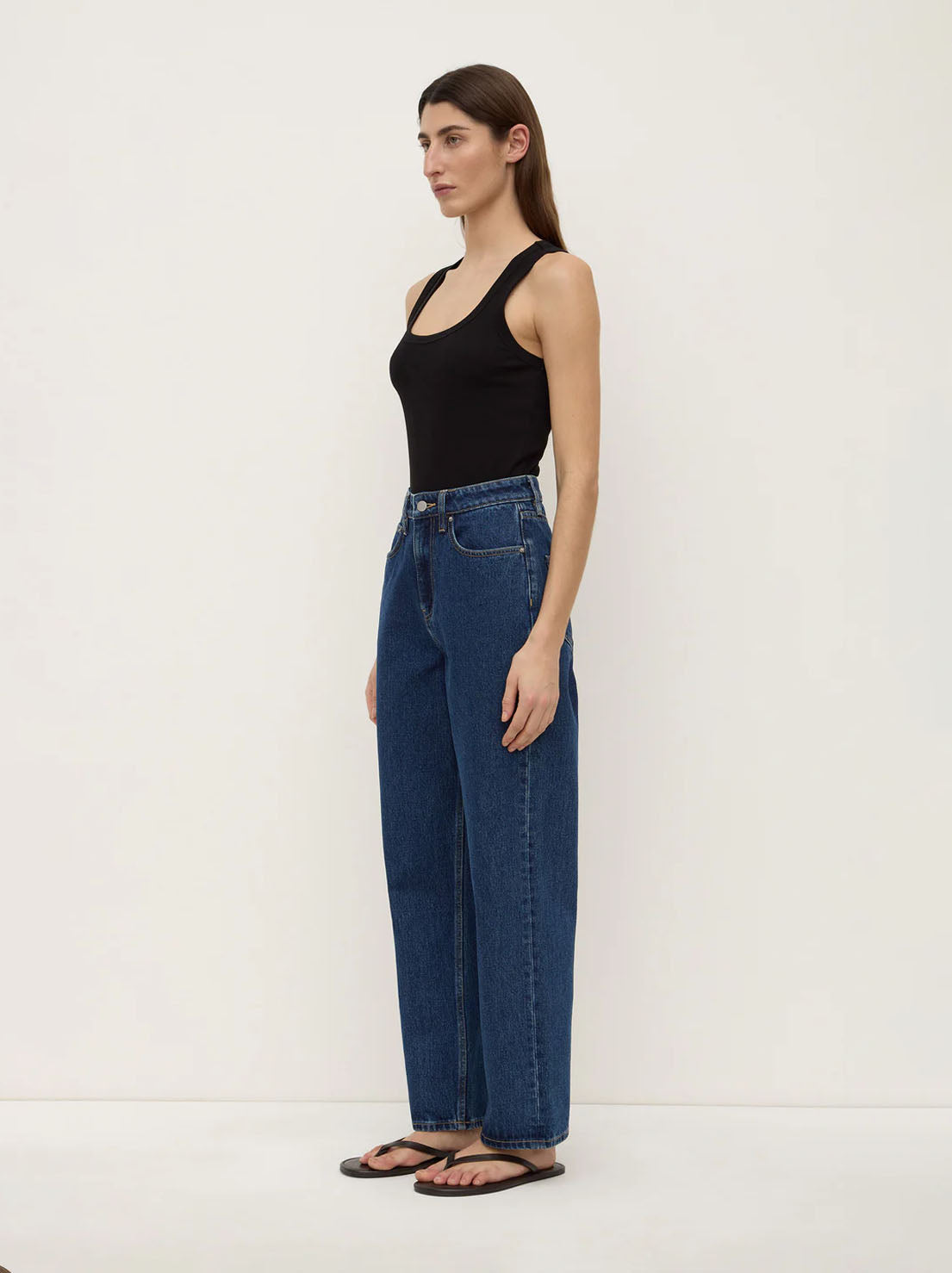 Assembly Label - High Rise Straight Jean - Heritage Blue