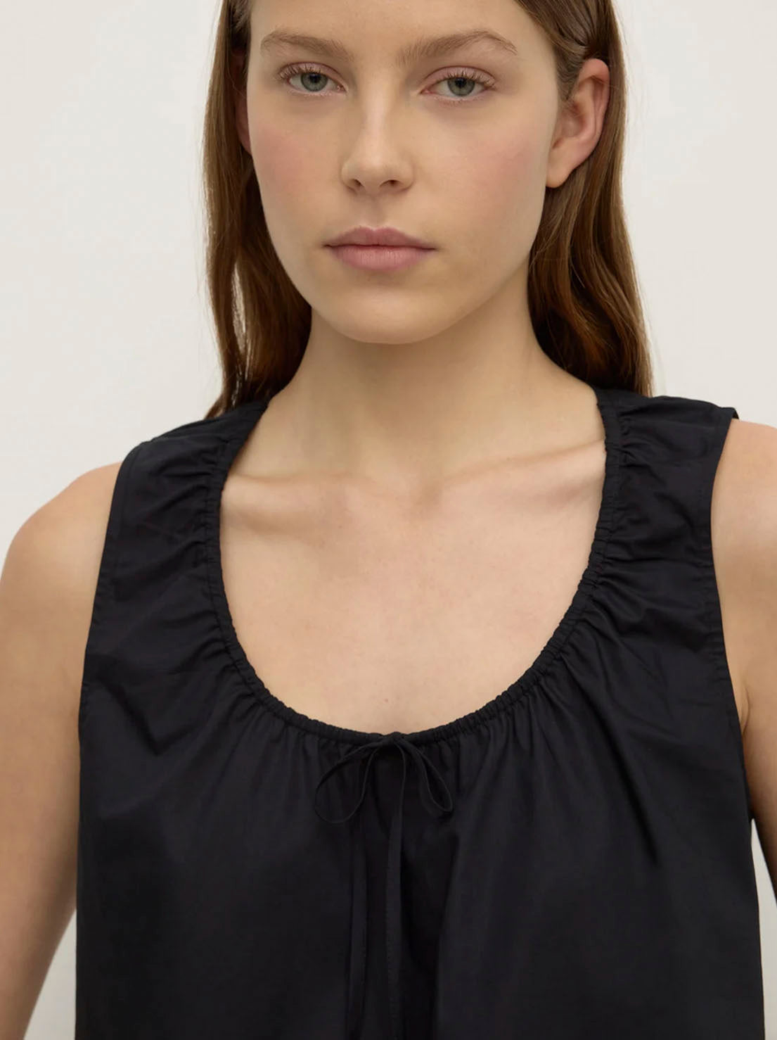 Assembly Label - Holly Cotton Tie Top - Black