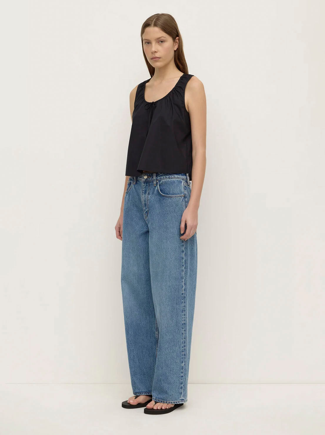 Assembly Label - Holly Cotton Tie Top - Black