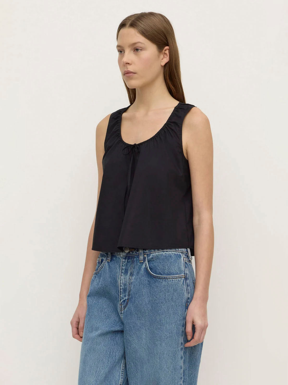 Assembly Label - Holly Cotton Tie Top - Black