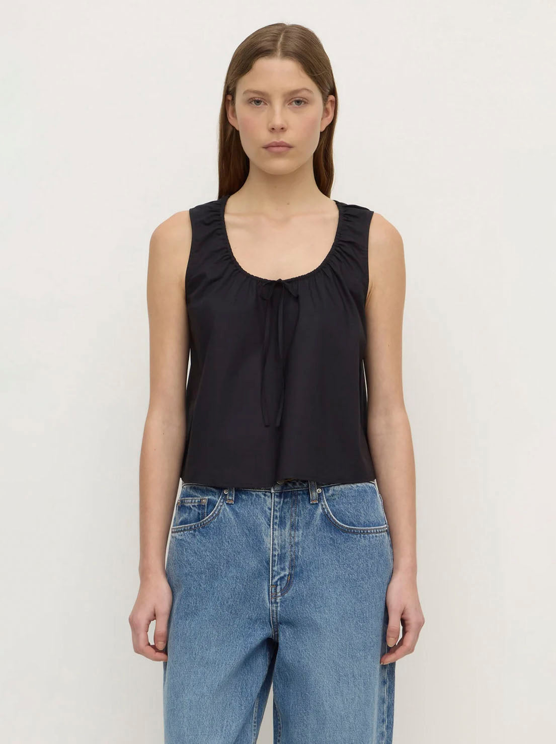 Assembly Label - Holly Cotton Tie Top - Black