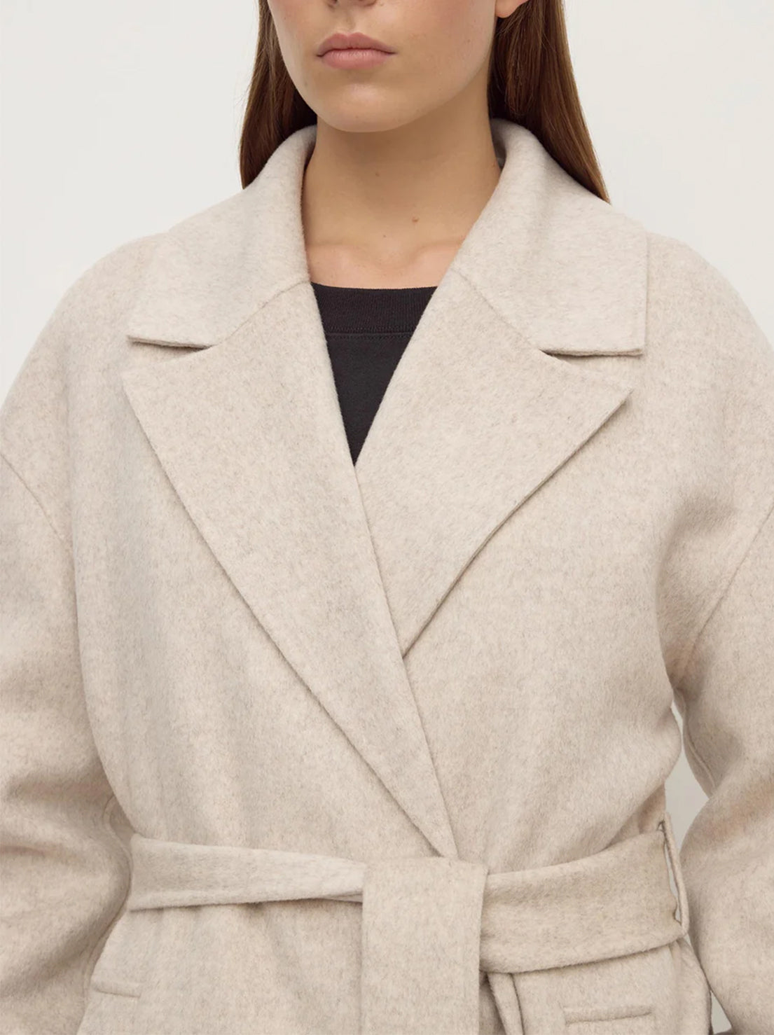 Assembly Label - Ivy Wool Coat - Oat Marle