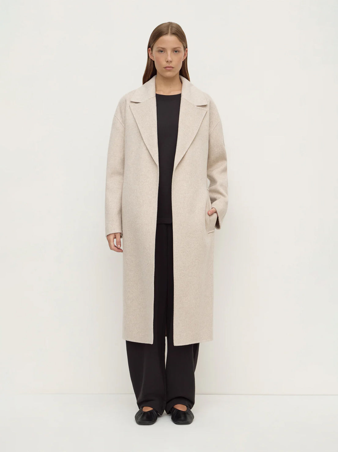 Assembly Label - Ivy Wool Coat - Oat Marle