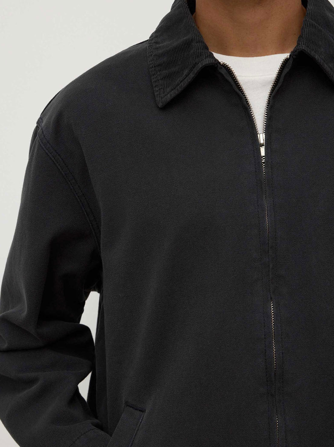 Assembly Label - Joey Cotton Jacket - Washed Black