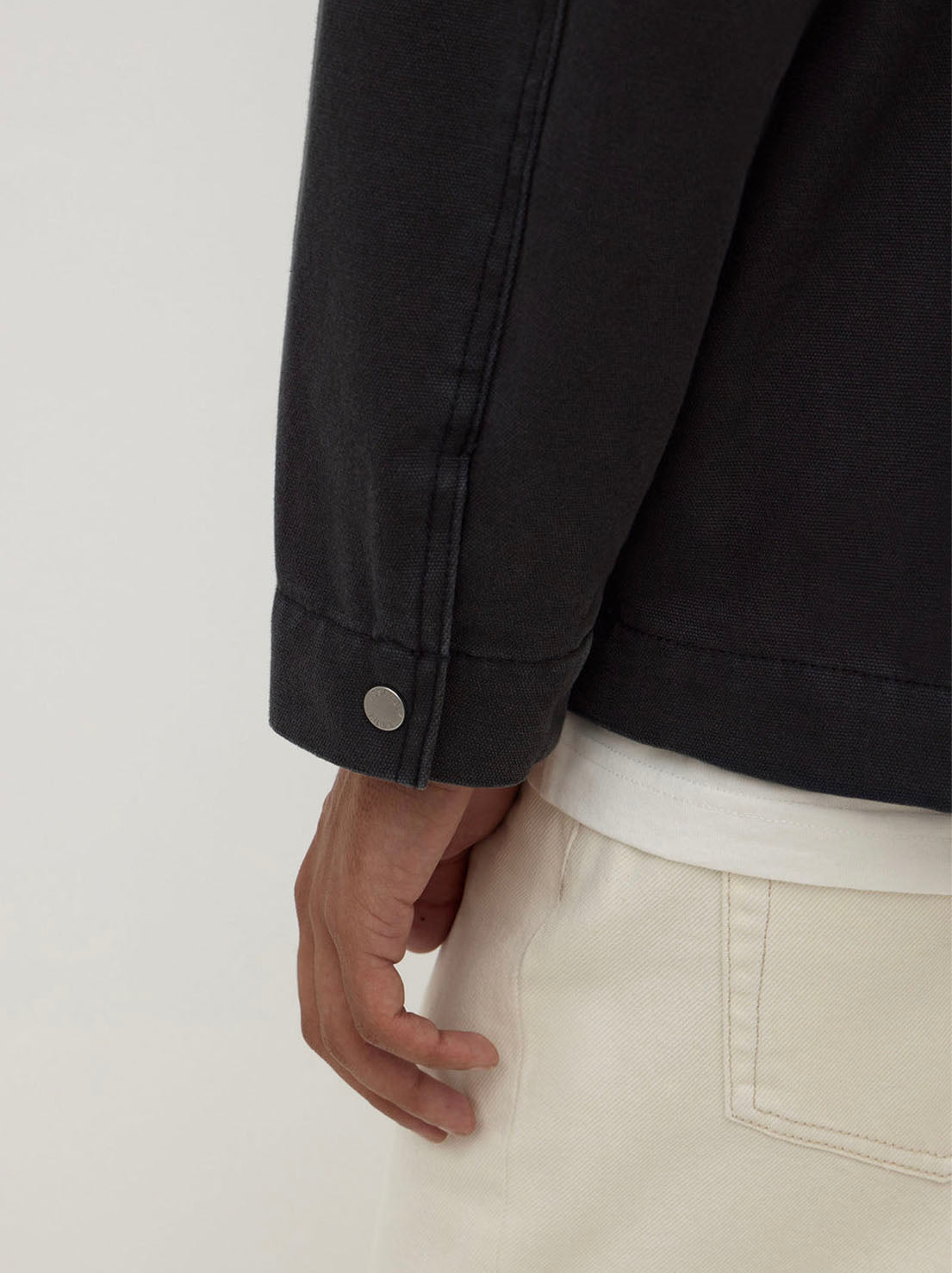 Assembly Label - Joey Cotton Jacket - Washed Black