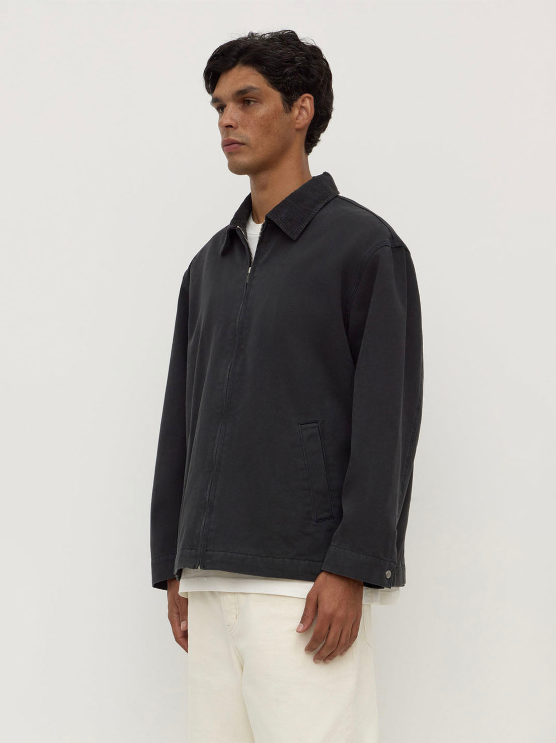 Assembly Label - Joey Cotton Jacket - Washed Black