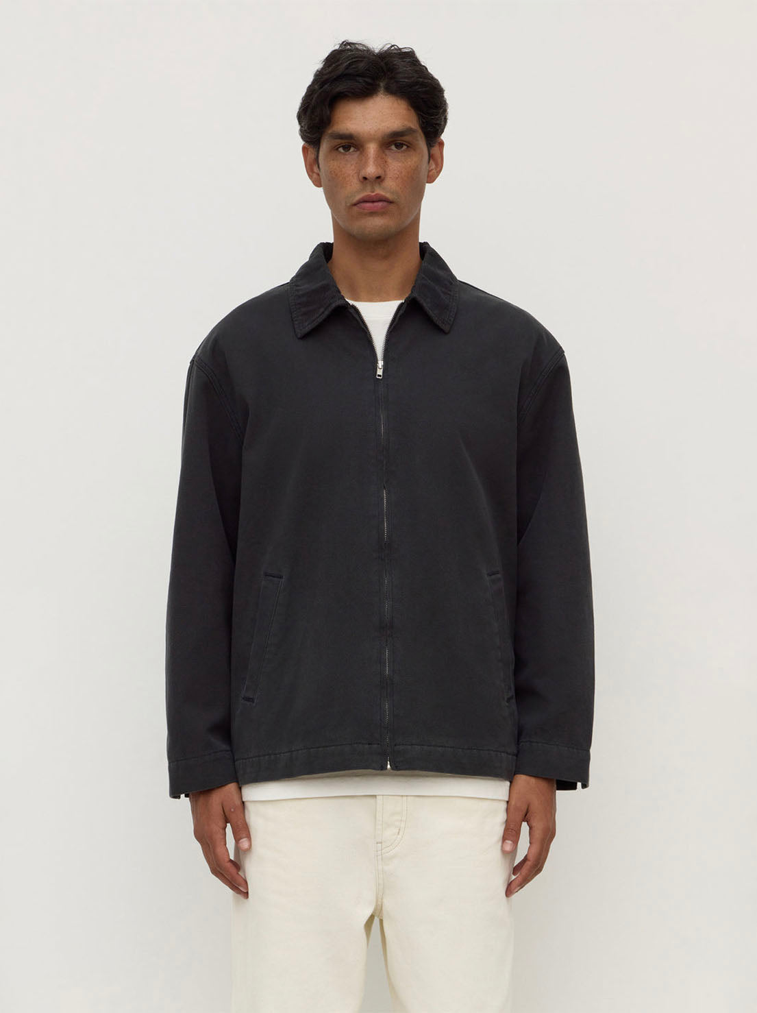 Assembly Label - Joey Cotton Jacket - Washed Black